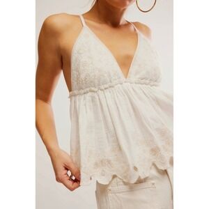 Free People Sunny Days Cami in Ivory Size XS NWT